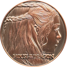 Load image into Gallery viewer, BL4-012 GoT challenge coin Game of Thrones Daenerys Targaryen Fire and Blood