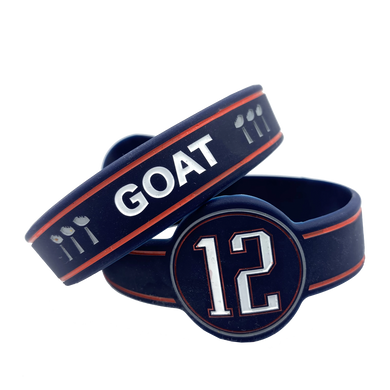 12 GOAT Football Trophy Silicon Bracelet (BLUE)