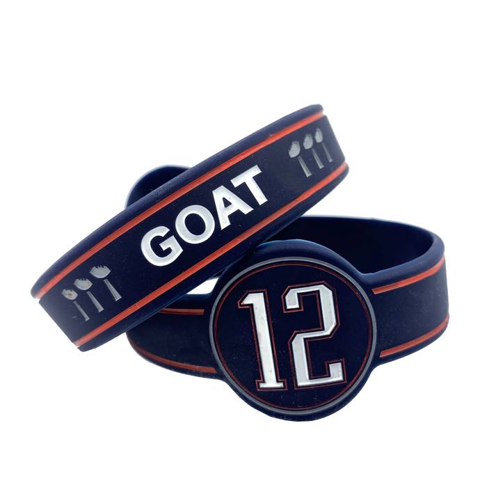 12 GOAT Football Trophy Silicon Bracelet (BLUE)