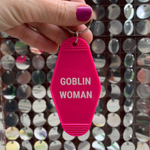 Load image into Gallery viewer, Goblin Woman Motel Style Keychain in Fuchsia Pink