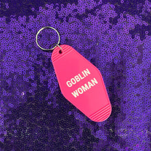 Load image into Gallery viewer, Goblin Woman Motel Style Keychain in Fuchsia Pink