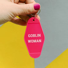 Load image into Gallery viewer, Goblin Woman Motel Style Keychain in Fuchsia Pink