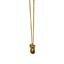 Load image into Gallery viewer, Gold Pineapple Pendant Necklace | Tropical Summer Jewelry