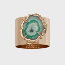 Load image into Gallery viewer, Crystal quartz napkin rings, seafoam, set of two