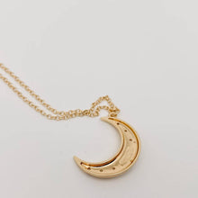 Load image into Gallery viewer, Golden Star Moon Inlaid Opal Pendant Necklace | Fashion Chain Jewelry