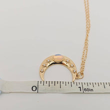 Load image into Gallery viewer, Golden Star Moon Inlaid Opal Pendant Necklace | Fashion Chain Jewelry