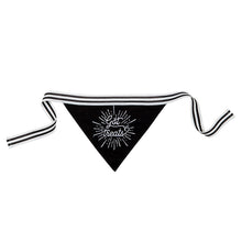 Load image into Gallery viewer, Got Treats Black Pet Bandana  | 9" W x 6" H
