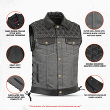 Load image into Gallery viewer, Dark Venture Men’s Leather Vest