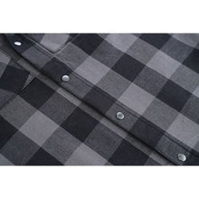 Load image into Gallery viewer, Gray Ride Men's Gray and Black Sleeveless Flannel Shirt