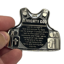 Load image into Gallery viewer, BL10-016 Correctional Officer's Prayer God Almighty Challenge Coin Thin Gray Line CO Corrections