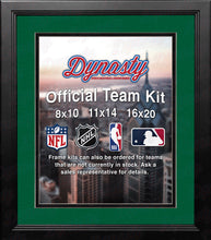 Load image into Gallery viewer, NHL Hockey Photo Picture Frame Kit - Dallas Stars (Green Matting, Black Trim)