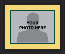 Load image into Gallery viewer, MLB Baseball Photo Picture Frame Kit - Oakland Athletics (Yellow Matting, Green Trim)