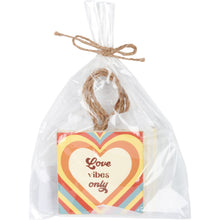 Load image into Gallery viewer, Groovy Self-Hanging Mini Ornament Art Prints | 3 Piece Wooden Display | Love Themed