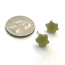 Load image into Gallery viewer, Sage Green Moonglow Mini Star Vintage Stud Earrings