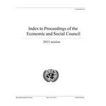Load image into Gallery viewer, Index to Proceedings of the Economic and Social Council 2015 - Paperback