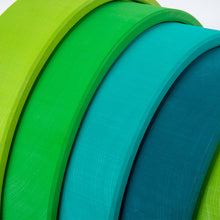 Load image into Gallery viewer, **Pre-order (Ships in 2-3 Weeks)**12 Pcs STAINED Large Basswood Rainbow Stacking Blocks Meadow Green