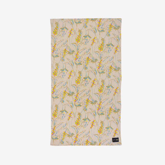 Heliconia Beach Towel -  Cream | Hoffman Fabrics x Slowtide