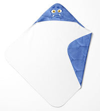 Load image into Gallery viewer, Slate Blue Monster Soft and Absorbent Hooded Baby Towel