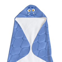 Load image into Gallery viewer, Slate Blue Monster Soft and Absorbent Hooded Baby Towel