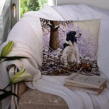 Load image into Gallery viewer, Springer Spaniel by Michael Herring Throw Pillow - 14x14 Decorative Pillow – Art for Your Home &amp; Patio HMHE0008PW1414