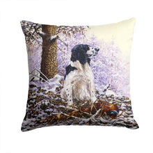 Load image into Gallery viewer, Springer Spaniel by Michael Herring Throw Pillow - 14x14 Decorative Pillow – Art for Your Home &amp; Patio HMHE0008PW1414