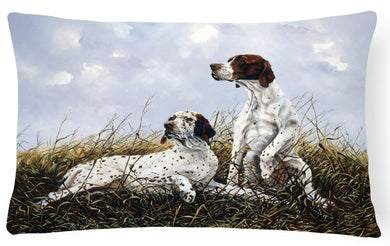 English Pointer by Michael Herring Fabric Decorative Pillow HMHE0011PW1216