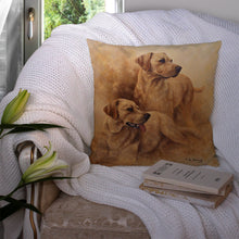 Load image into Gallery viewer, Yellow Labs by Michael Herring Throw Pillow - 14x14 Decorative Pillow – Art for Your Home &amp; Patio HMHE0182PW1414