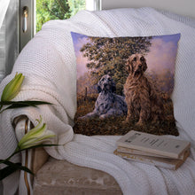 Load image into Gallery viewer, Setters by Michael Herring Throw Pillow - 14x14 Decorative Pillow – Art for Your Home &amp; Patio HMHE0203PW1414