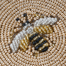 Load image into Gallery viewer, Stripey bee hand beaded placemat