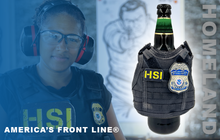 Load image into Gallery viewer, BL2-013 HSI SPECIAL AGENT Tactical Beverage Bottle or Can Cooler Vest with removable patches perfect gift for Challenge Coin collectors