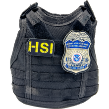 Load image into Gallery viewer, BL2-013 HSI SPECIAL AGENT Tactical Beverage Bottle or Can Cooler Vest with removable patches perfect gift for Challenge Coin collectors