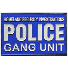 Load image into Gallery viewer, EL11-003 HSI Special Agent Police Gang Unit Challenge Coin Blue Line American Flag