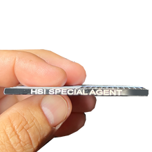 Load image into Gallery viewer, EL11-003 HSI Special Agent Police Gang Unit Challenge Coin Blue Line American Flag