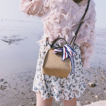 Load image into Gallery viewer, Crossbody Rattan Straw Bag