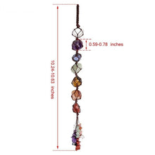 Load image into Gallery viewer, Prosperity &amp; Balance 7 Chakra Gemstone Hanging Ornament