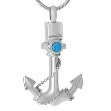 Load image into Gallery viewer, Anchor Cremation Urn Necklace