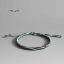 Load image into Gallery viewer, Blue Cyan Tibetan Braided Lucky Bracelet - Blessed Best Friend