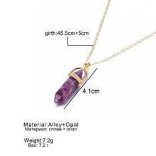 Load image into Gallery viewer, Hexagon Natural Stone Necklace [8 crystal options]
