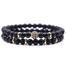 Load image into Gallery viewer, Onyx Disco Ball Bracelets - Blocking Negativity and Patience
