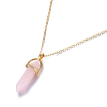 Load image into Gallery viewer, Hexagon Natural Stone Necklace [8 crystal options]