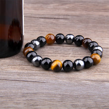 Load image into Gallery viewer, Triple Protection Natural Stone Bracelet