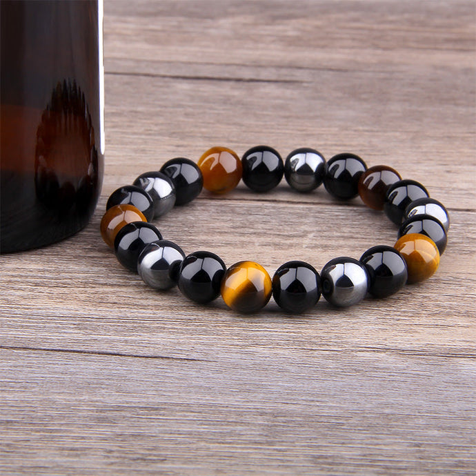 Triple Protection Natural Stone Bracelet