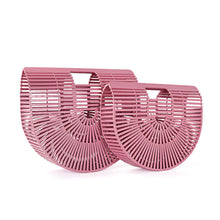 Load image into Gallery viewer, Elegant Bamboo Moon Basket Bag - 5 Colors
