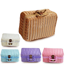 Load image into Gallery viewer, Vintage Handmade Wicker Picnic Basket