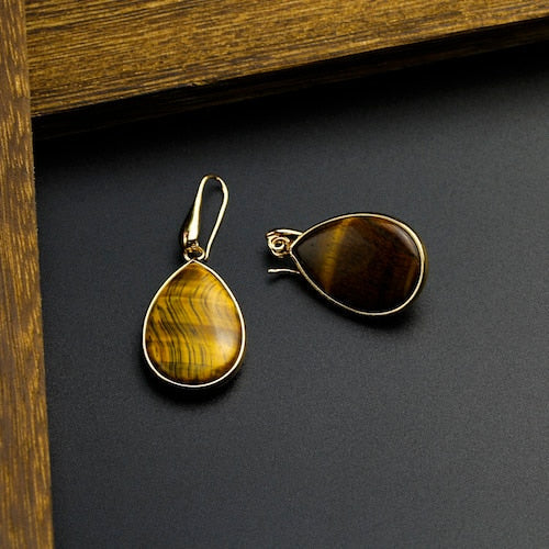 Tiger Eye Luck & Protection Earrings