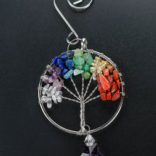 Load image into Gallery viewer, Tree of Life Hanging Chakra Crystal