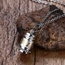 Load image into Gallery viewer, Tibetan Titanium Prayer Wheel Necklace