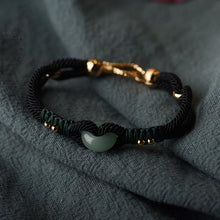 Load image into Gallery viewer, Lucky Jade Bead Braided Bracelet