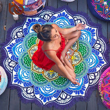 Load image into Gallery viewer, Indian Lotus Mandala Beach Towel/Tapestry - 6 Colors