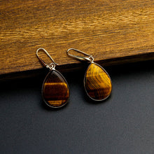 Load image into Gallery viewer, Tiger Eye Luck &amp; Protection Earrings